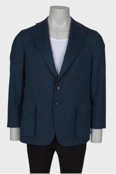 Men's turquoise wool jacket