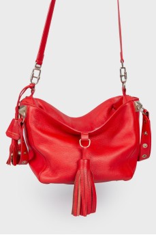 Red bag with tassels