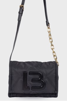 Textile black bag with a strap
