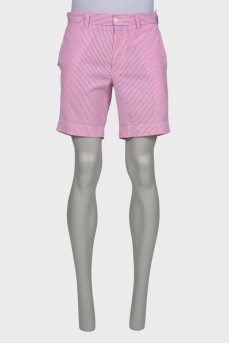Men's striped shorts with tag