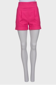 High rise pink shorts