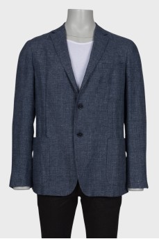 Men's blue linen jacket