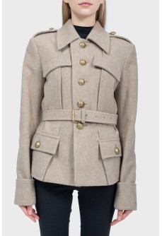 Sand colored wool jacket