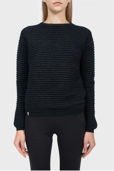 Black cross knit sweater