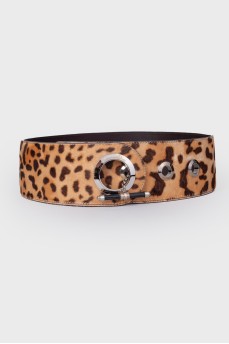 Leopard printed belt 