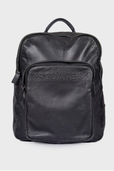 Men's leather backpack