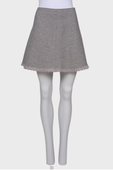 Wool gray skirt