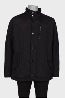Men's quilted black jacket
