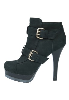 Ankle boots with silver buckle
