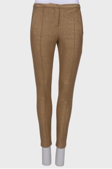 Golden trousers with lurex