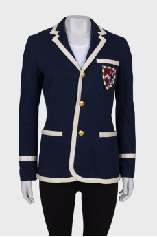 Jacket with coat of arms on the pocket