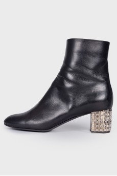 Boots with golden heels