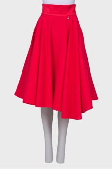 Red pleated skirt