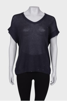 Knitted T-shirt with sequins