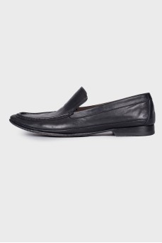 Men's black leather shoes
