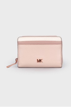 Pink leather wallet