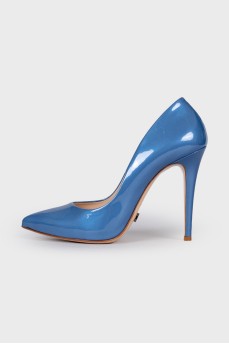 Blue glitter shoes
