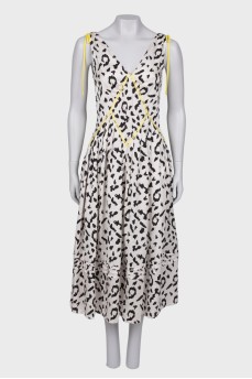 White leopard print dress with tag