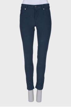 Grey-blue corduroy trousers, with tag