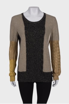 Combined sweater with lurex