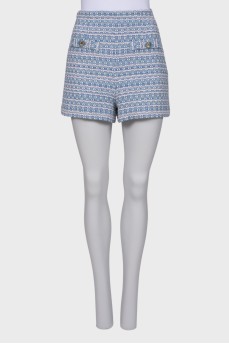 Tweed blue shorts