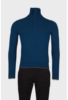 Men\'s wool sweater with zip