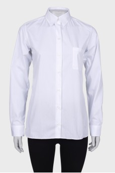 White blouse with chest pocket