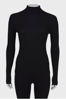 Ribbed wool jersey golf
