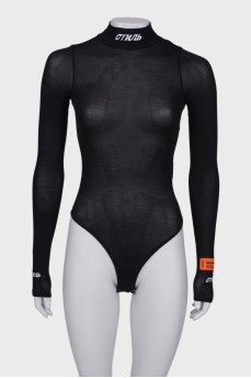 Black bodysuit with cutout back