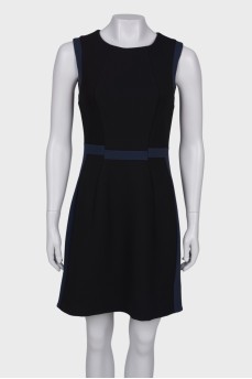 Black dress with blue tag inserts