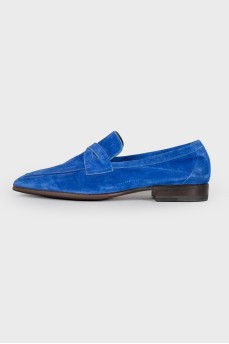 Men's square toecap suede shoes