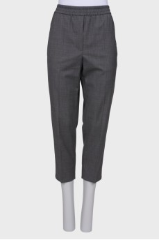 Gray trousers with stripes