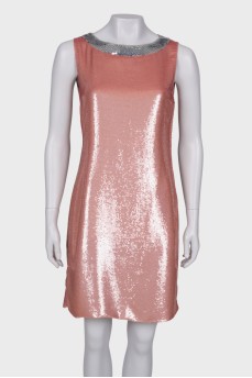 Dress with pink sequins