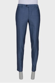 Men's classic gray-blue trousers