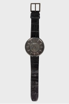 Black watch with rhinestones