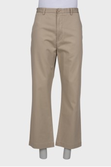 Men's classic beige trousers