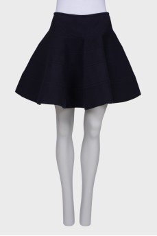 Wool navy blue skirt