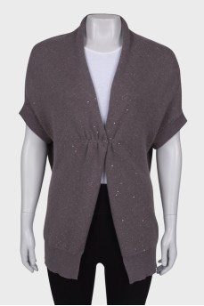 Cashmere cardigan with sequins