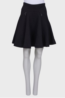 Black textured skirt