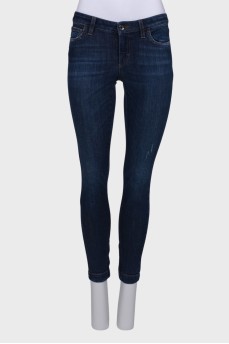 Navy blue slim fit jeans