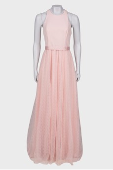Pink lacy maxi dress