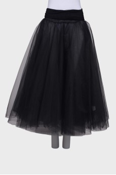 Black skirt with tulle