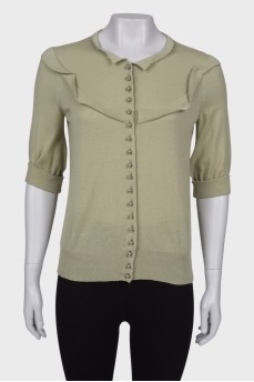 Green blouse with 3/4 sleeves