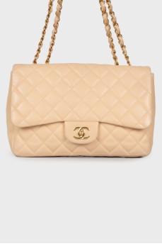 Quilted beige bag