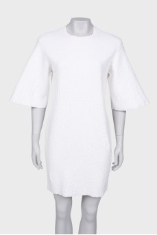 White dress with animal print