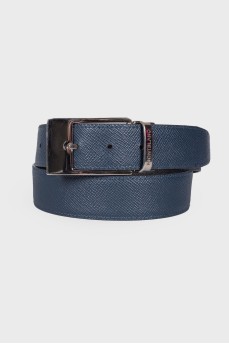 Leather blue belt