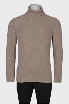 Men's geometric wool sweater