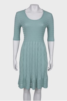 Turquoise knitted dress