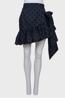 Polka dot skirt with bow