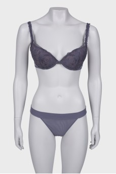 Lilac lace lingerie, with tag